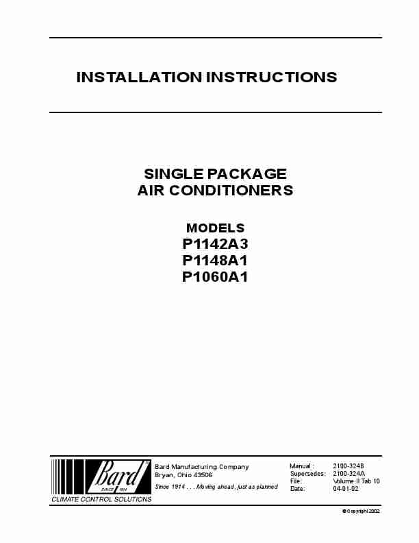 Bard Air Conditioner P1060A1-page_pdf